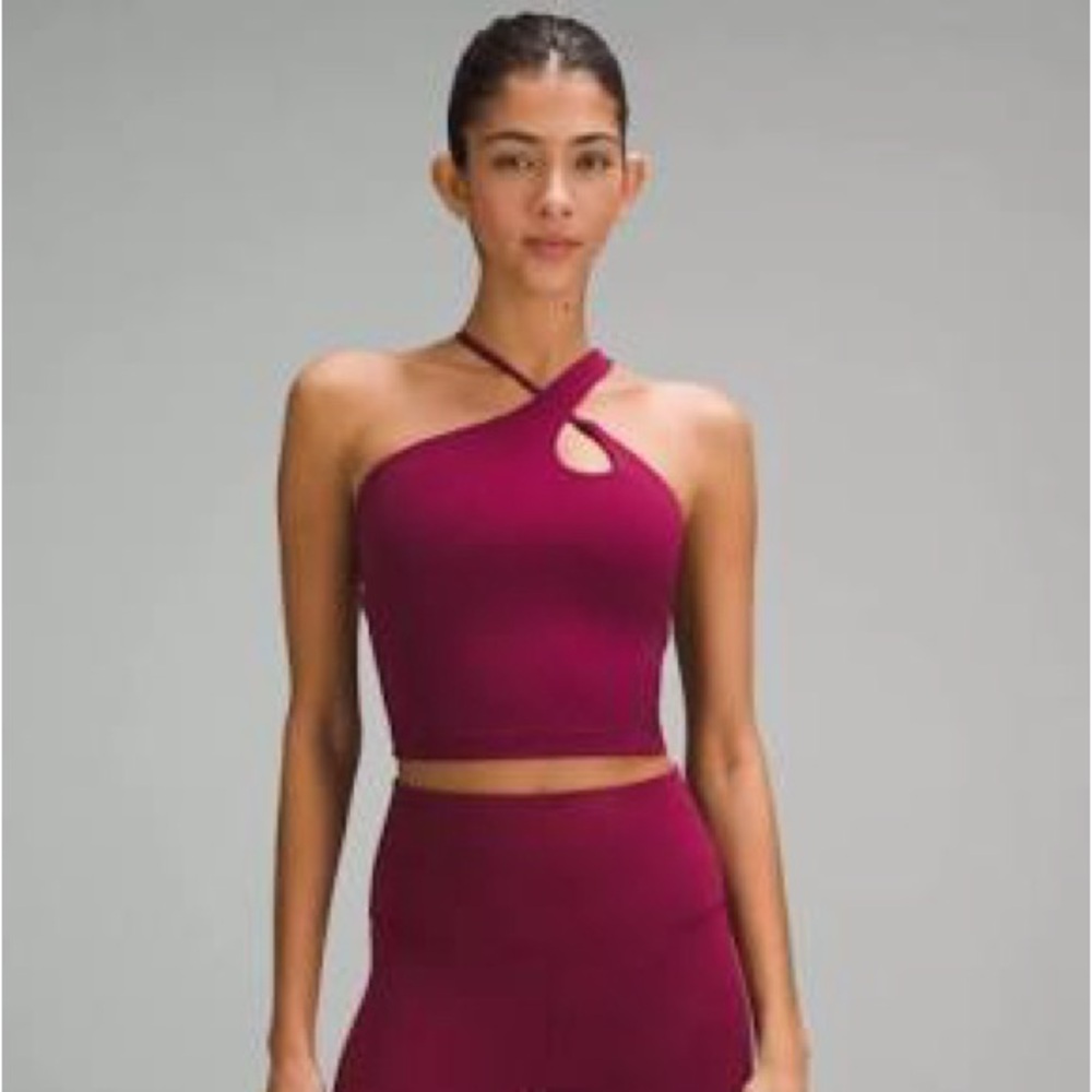 Lululemon Athletica Maroon Cross-Strap Tank Top